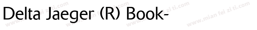 Delta Jaeger (R) Book字体转换